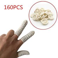 LinaLife Approx.160PCS Disposable Latex Finger Cots Rubber Fingertips Protective Finger Gloves Art Latex Tissue Finger Cot for Electronic Repair, Painting, Jewelry Cleaning, Crafting Industrial Apply