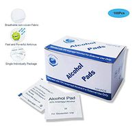 Survival-Pax Co. Alcohol Pads Disposable Disinfection Prep Swap Pad Household Cleaning Cotton Suitable for Cell Phone/Tableware/Nail Art/Auto Parts (100pcs/pack)