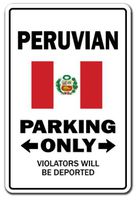 SignMission Peruvian Parking Sign | Indoor/Outdoor | Funny Home Décor for Garages, Living Rooms, Bedroom, Offices Gag Novelty Gift Funny Peru South America Sign Wall Plaque Decoration