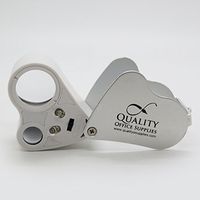 Quality 30X 60X Magnifier Jeweler's Eye Loupe with LED Lighting 2 Lens