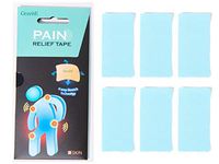 GreenE Pain Relief Tape, 6-PCS Patch, 4-Way-Stretch, True-Kinesio-Therapeutic, Bio Far-Infrared, 36-HR Long-Lasting (1.9in. x 3.9in. x 6pcs precuts) (Blue)