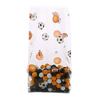25ct Small Soccer Football Sports Balls 7x2x3" Cello Cellophane Treat Food Snack Bags nfLG -556