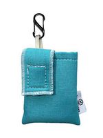 PumpCases Designer Insulin Pump Case w/Carabiner Clip (Dexcom G6, Teal w/Clip)