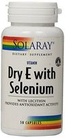Solaray Dry Vitamin E Plus Selenium and Lecithin 200 IU Capsules, 50 Count