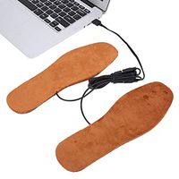Rechargeable Heated Insoles,USB Heating Insoles Boots Thermal Shoe Soles Foot Warmer Shoe Pad Heater Unisex (Brown (Men))