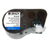 Brady M-125-461 Polyester B-461 Black on White/Clear Label Maker Cartridge, 1-3/4" Width x 1" Height, For BMP51/BMP53 Printers