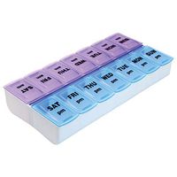 Apex Twice-A-Day Weekly Pill Organizer, Weekly Pill Organizer, 2 Times a Day Color-Coded, Easy-Open, See-Through Lids, Organize Medication or Vitamins by AM, PM or Morning and Bedtime