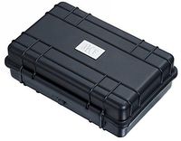 Personalized Visol Black Plastic Travel Cigar Case with Free Engraving - Holds 5 Cigars