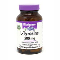 Bluebonnet L-tyrosine 500 Mg Vitamin Capsules, 100Count