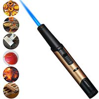 Navpeak Jet Flame Fire Torch Lighter Long Gas Butane Refillable, Multipurpose for Candle BBQ Grill Fireplace Stove Barbecue(Butane not Included) (Gold)