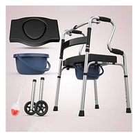 Walkers for Seniors with Seat Auxiliary Walker Fracture aid Elderly armrest Height Adjustable Rolling Walkers (Color : Black, Size : #2)