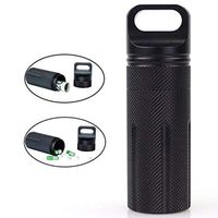 LONGSILAN Pill Fob Capsule Keychain Military Grade Air-Tight Accessory Case Waterproof Outdoor Survival Camping Equipment Storing Cigarettes, Batteries, Matches