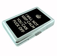 I Will Not Keep Calm Funny Metal Silver Cigarette Case Holder Wallet RFID-blocking