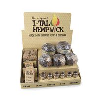 I-Tal Hemp Wick Combo Box - Display Box Sampler - Various Sizes