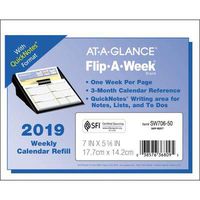 AT-A-GLANCE QuickNotes Flip-A-Week Desk Calendar Refill with QuickNotes Format, 5 x 8 Inches, 2012 (SW706-50)