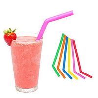 Liangxiang Silicone Drinking Straws Set of 6 Reusable Food Grade Extra Long Drinking Straws for 30 oz Yeti/Rtic Tumbler Set