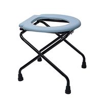 JUFU Toilet Chair, Steel Tube Material Pregnant Women Toilet Elderly Disabled Folding Simple Toilet Seat and Cushion Anti-Slip Chair Toilet Chair @@ (Color : A)