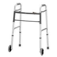 Nova Heavy Duty Folding Walker 5 inch Wheels Adjustment Height 31″ – 41″