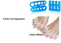 4 Pairs Gel Toe Separators Toe Stretchers, Straighteners & Spacers, Premium Toe Corrector for Women and Men, Used for Relaxing Toes, Bunion Relief, Hammer Toes for Pedicure, Yoga & Running by Tsuen