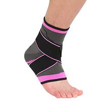 1pc Ankle Support Latex 360 Degree Protection Elastic Breathable Anti-Slip Foot Sleeve Heel Cover Protective Ankle,Pink,L,China