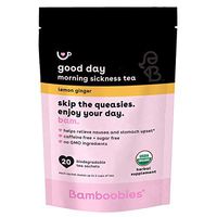 Bamboobies Morning Sickness Relief Tea |20 Tea Bags | Lemon Ginger | Relieves Nausea and Upset Stomach