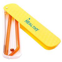 HEALTHY Glass Straws Private Solid Box Multi Color 200 mm X 8mm Reusable Drinking Straw Case Set Perfect for Home, Office or Gift - Zero Waste Travel Straw (Orange)