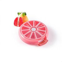 Nainaiwu Weekly Pill Box Rotating Travel Pill Dispenser/Reminder 7 Compartments Vitamin Medicine Organizer Box Pill Storage (Pink)