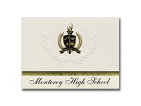 Signature Announcements Monterey High School (Lubbock, TX) Graduation Announcements, Presidential style, Basic package of 25 with Gold & Black Metallic Foil seal