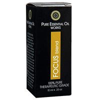 Pure Essential Oil Works Focus Blend, 100% Pure, Natural, Paraben-Free and Therapeutic Grade with Euro-Style Dropper, 0.33 Ounces