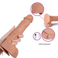 STZDQ Dildo with Vibrator for Women,8.66 Inch Waterproof Silicone Massager with Strong Suction Cup (Color : Flesh)