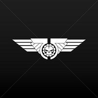 Decals Decal Aviator Skull Airforce Style Tablet Laptop Weatherproof S White (12 X 3.40 In)