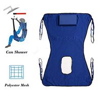 Patient Lift Toileting Mesh Sling for Shower Chair Bariatric Commode Transfer Belt Medical Lift Equipment - Full Body Lifter Four Point Sling, 450lb, Large