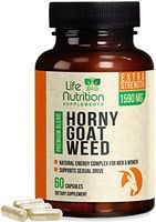 Horny Goat Weed Extra Strength 1560mg for Men & Women [10X Strength Icariins] with Maca, Tribulus, L-Arginine, Saw Palmetto & Tongkat Ali, Made in USA, Best Energy, Stamina - 60 Capsules