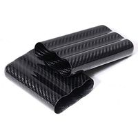 Real Carbon Fiber Travel Cigar 60 Ring Gauge Size Case Storage Box Adjustable Length Holds Up to 2 Full Size Cigars Holder