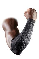 McDavid HEX Compression Shooter Arm Sleeve w/ Protective Elbow Pad for Basketball, Football, All Contact Sports, Single