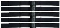 Secure (Pack of 5) Quick Release Transfer Gait Belt - 60" - Black - One Year Warranty