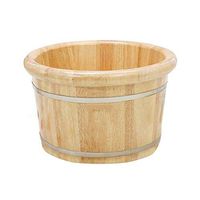 Foot Wooden Barrel,Oak Foot Spa Wooden Tub,Thickened Edge Foot Bath Insulation,24CM High Bilateral