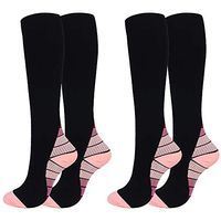 2 Pairs Compression Socks Women Men 20-30 mmHg Best Graduated Athletic Sports Stockings for Travel,Running,Nurses,Maternity Pregnancy (Gray, L/XL)