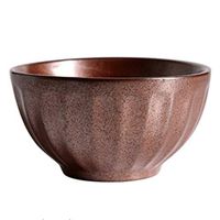 Home big wrist Creative Retro Small Bowl Breakfast Porridge Bowl Ceramic Dessert Bowl Eating Bowl Cereal Bowl Decorative hotel retro soup bowl