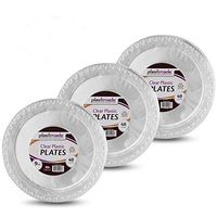 [120 Count] Plastimade 9 Inch Dinner Plates Clear Disposable Heavy Duty Plastic, Ideal For Wedding, Catering, Parties, Buffets, Events, Or Everyday Use, 3 Packs