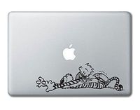 Calvin Scratching Hobbes Calvin and Hobbes Printed Clear Vinyl Decal Sticker Compatible with Apple MacBook Pro Air 11" 12" 13" 15" All Years Laptop Trackpad Keyboard (13" Macbook (All Models))