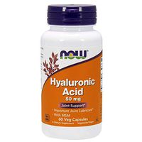 NOW Supplements, Hyaluronic Acid 50 mg with MSM, Joint Support*, 60 Veg Capsules