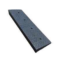 Quisilife Rubber Ramp 10cm High Rubber Ramp Slope Rubber Rubber Pad Step Road Along The Speed Bump (Color : Black, Size : 99x30x10cm)