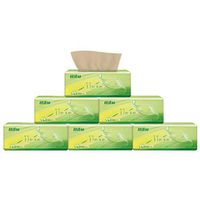 BESPORTBLE Natural Bamboo Pulp Toilet Paper Set for 10, 3 Ply Facial Tissue Cube - Strong, Soft and Silky, 100 Count