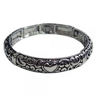 Magnetic Bangle Bracelet with Heart Design
