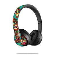 MightySkins Skin Compatible with Beats Solo2 Headphones - Crazy Tikis | Protective, Durable, and Unique Vinyl Decal wrap Cover | Easy to Apply, Remove, and Change Styles | Made in The USA