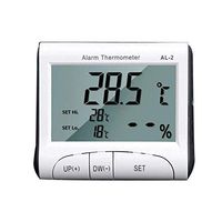 Digital Thermometer Hygrometer LCD Humidity Temperature Meter Indoor (White)