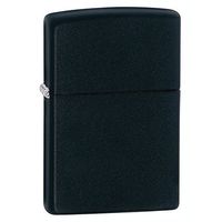 Zippo Pocket Lighter, Black Matte, No Logo (218)