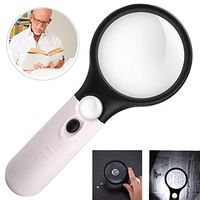 3LED Handheld Mirror 45x Handheld Magnifier Reading Magnifying Glass Jewelry Loupe