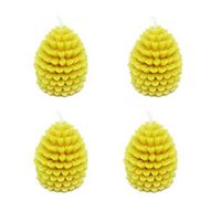 4 Pure Beeswax Acorn Candles- 100% Pure Canadian Beeswax- Aromatherapy Candle- Nontoxic- Air Purifying- Long Burning- Hypoallergenic- Holiday Candle- Natural Scent of 200 Million Wild Flowers